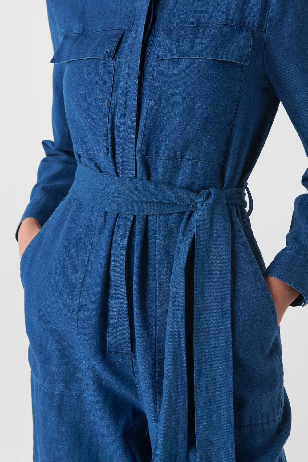 Pia Utility Denim Jumpsuit Denim