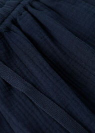 Petite Wide Crop Cheesecloth Trouser