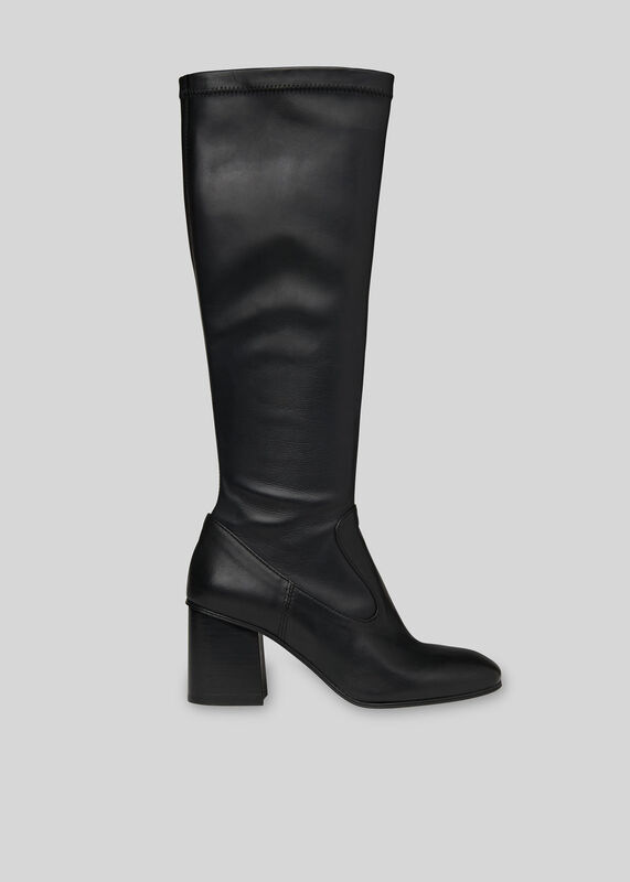Black Vittoria Knee High Sock Boot