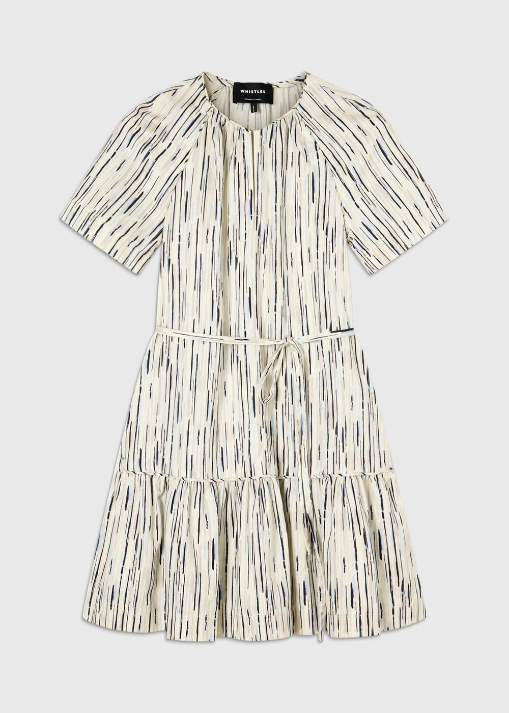 Abstract Stripe Short Dress