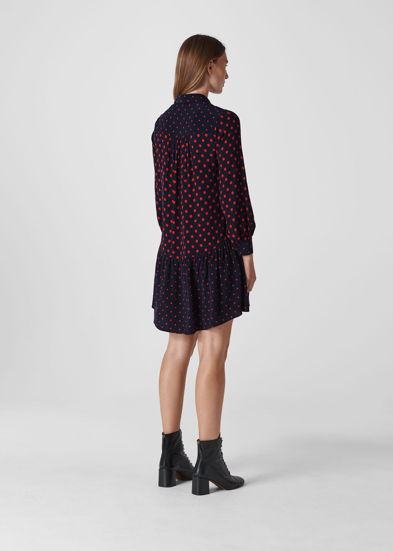 Molly Spot Mix and Match Dress Navy/Multi