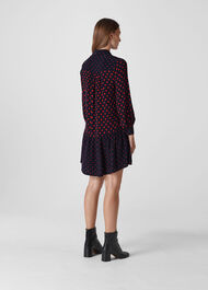 Molly Spot Mix and Match Dress Navy/Multi