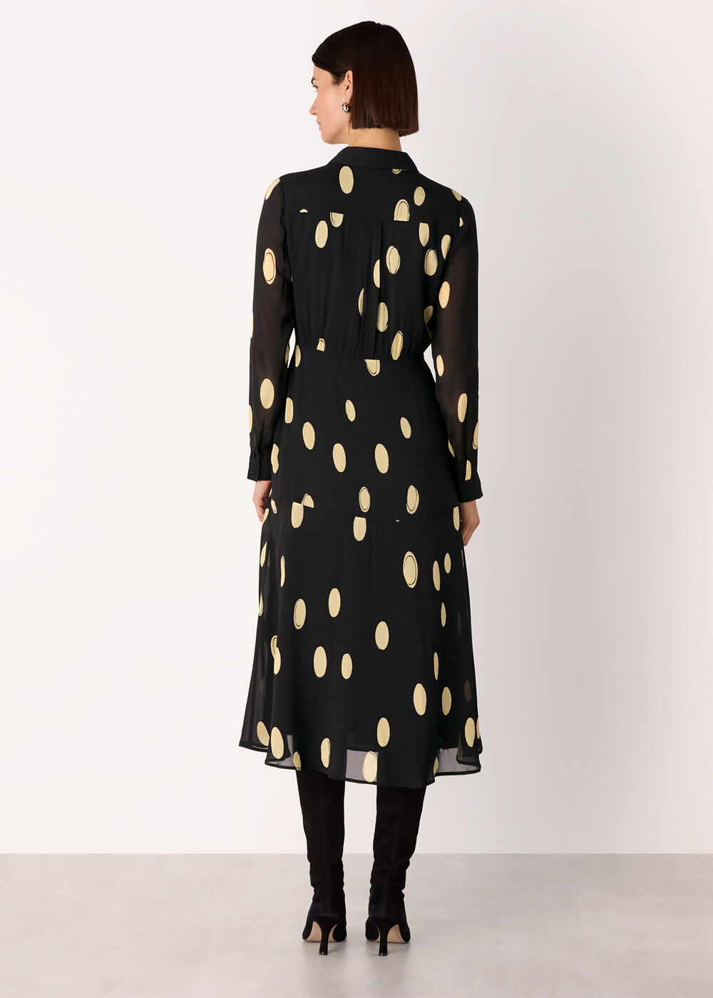 Abstract Spot Shirt Dress