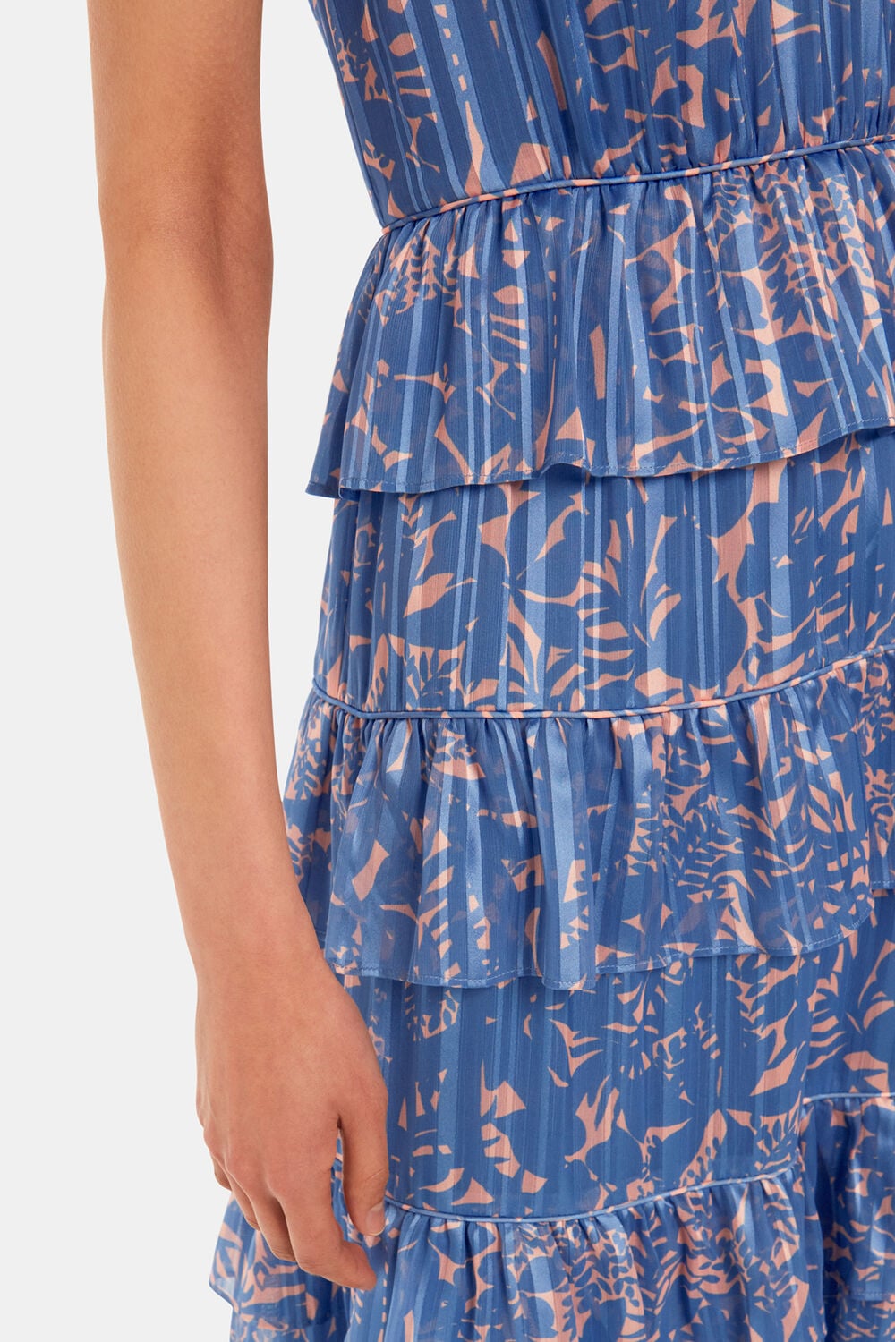 Purple Tropical Leaves Paloma Dress