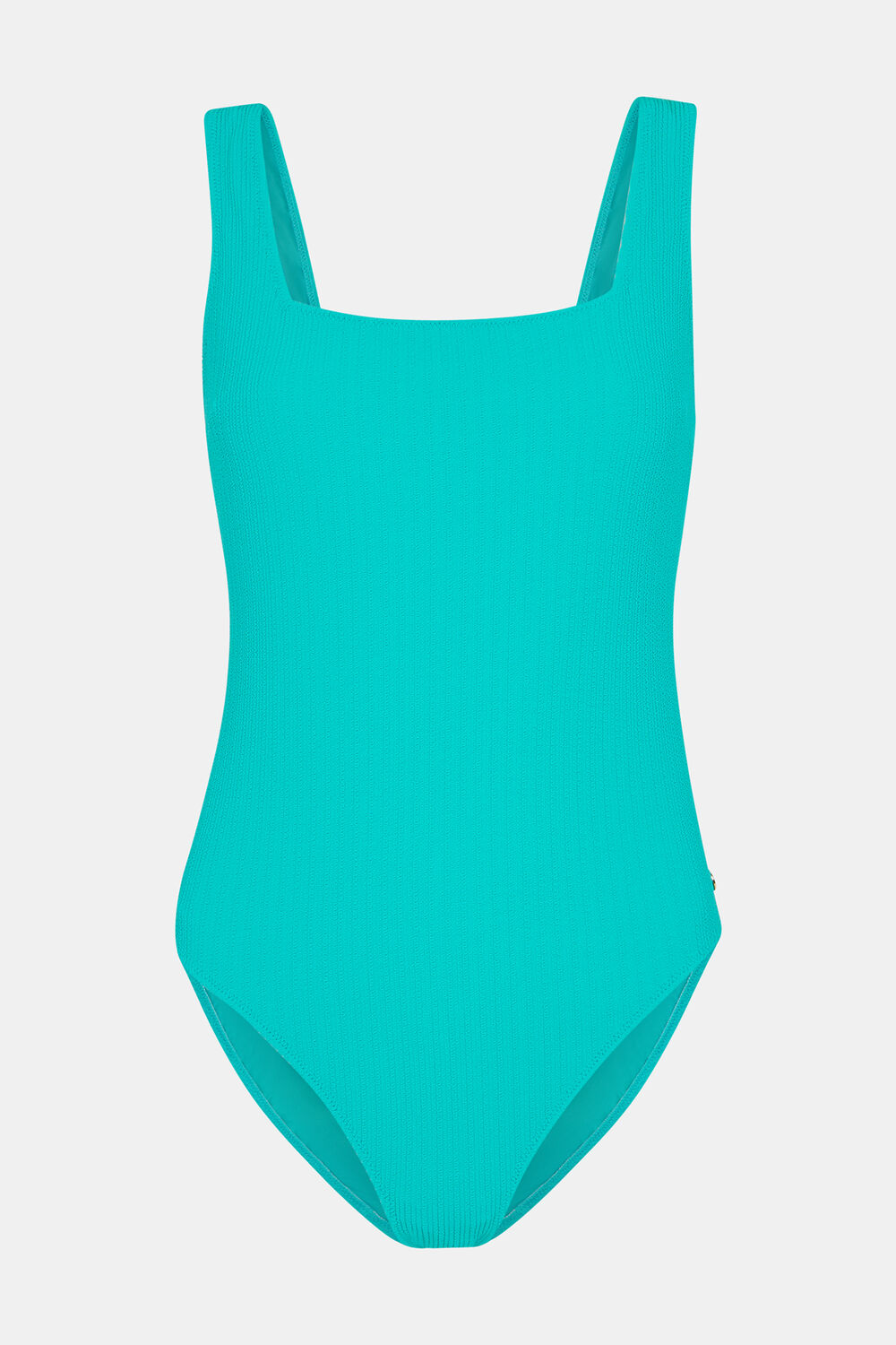 Turquoise Square Neck Swimsuit