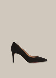 Cari Mid Suede Point Pump Black