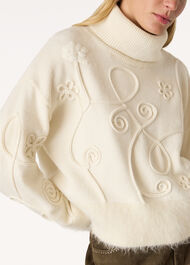 Wool Embroidered Floral Jumper