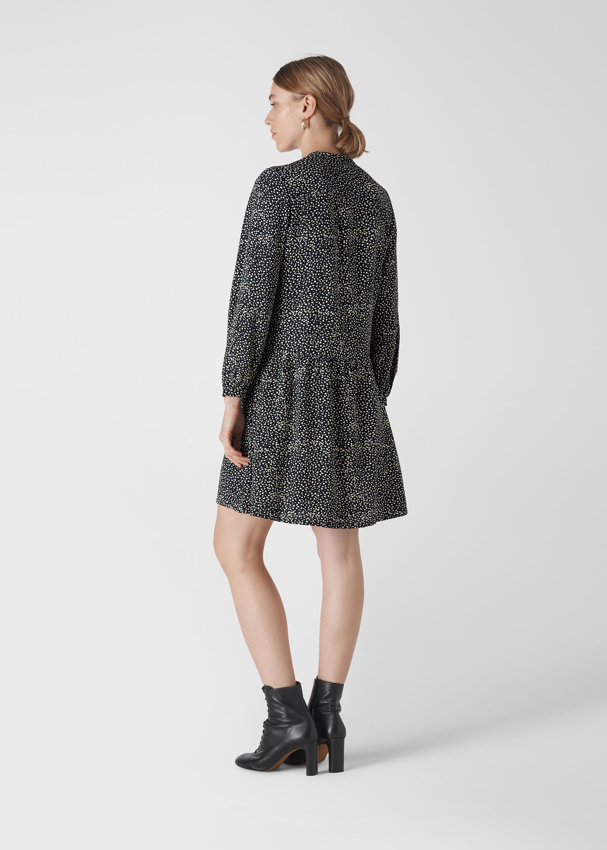 spot smock dress