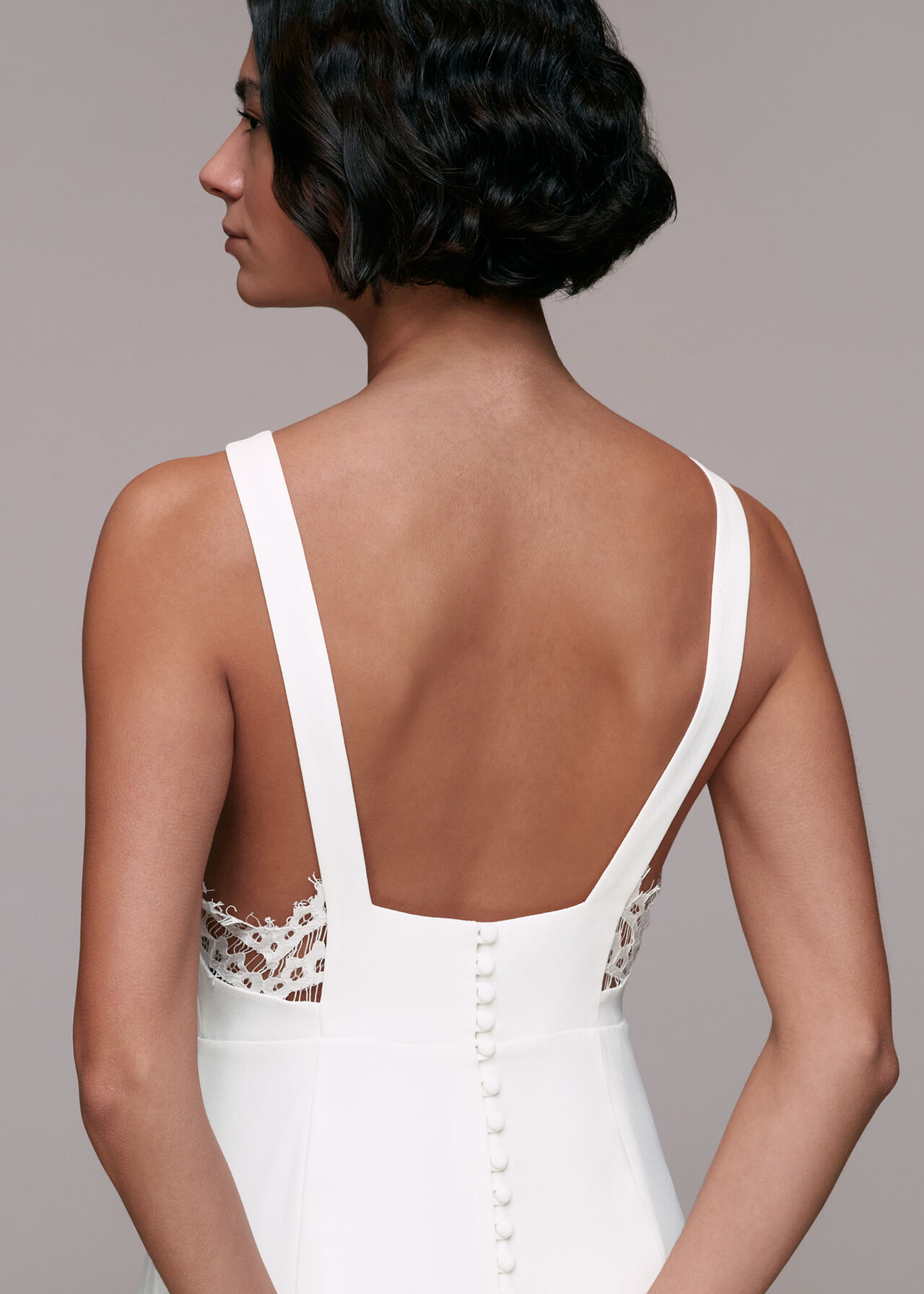 Whistles – Lina Lace Insert Wedding Dress Robes de mariée The Wedding Explorer