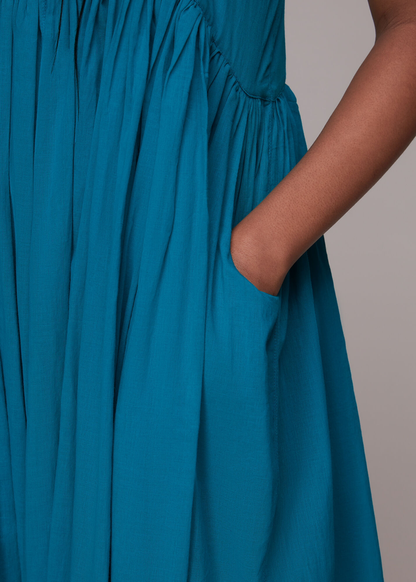Turquoise Carmen Trapeze Dress | WHISTLES