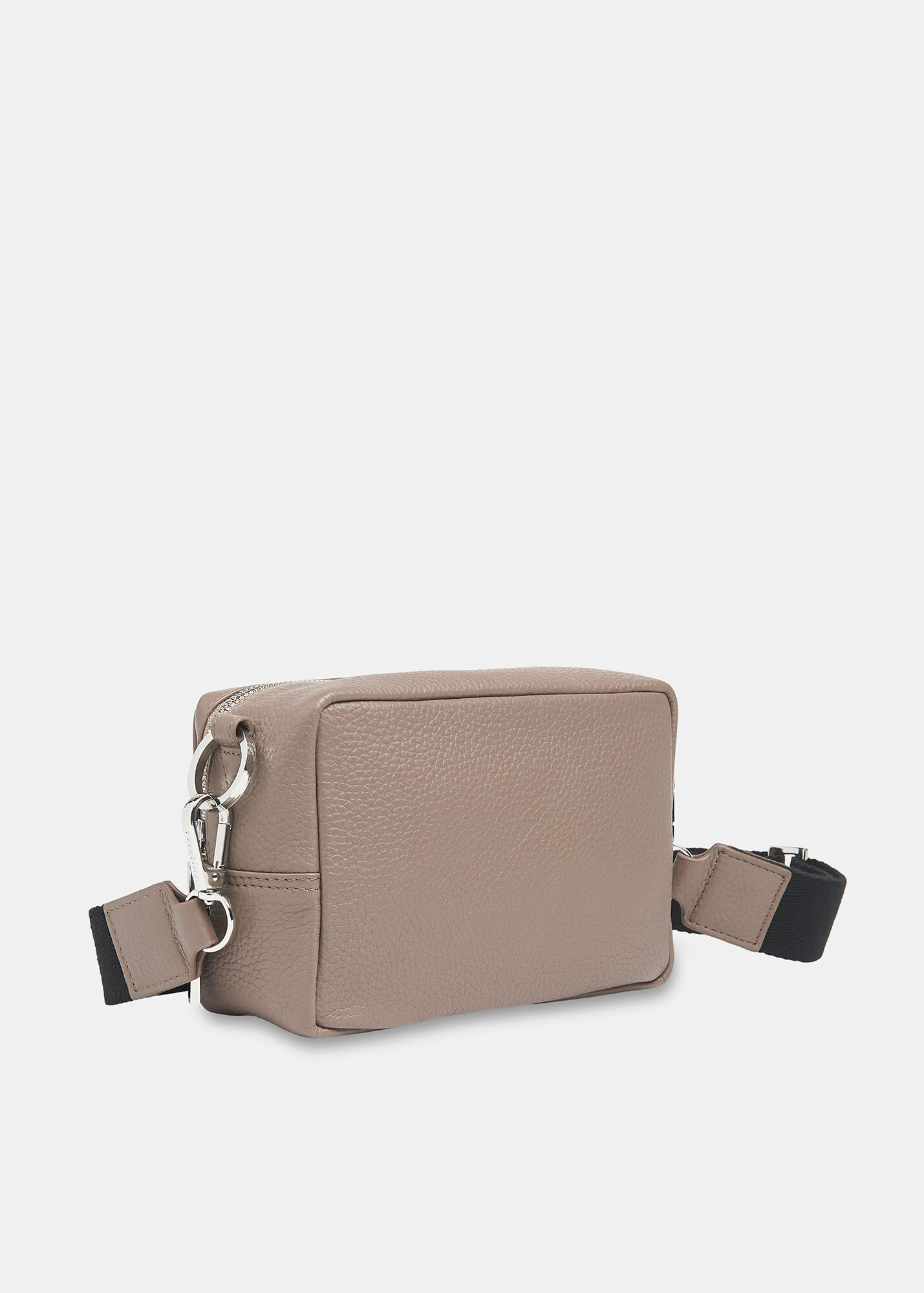 Bibi Dark Grey Leather Crossbody Bag With Strap Whistles