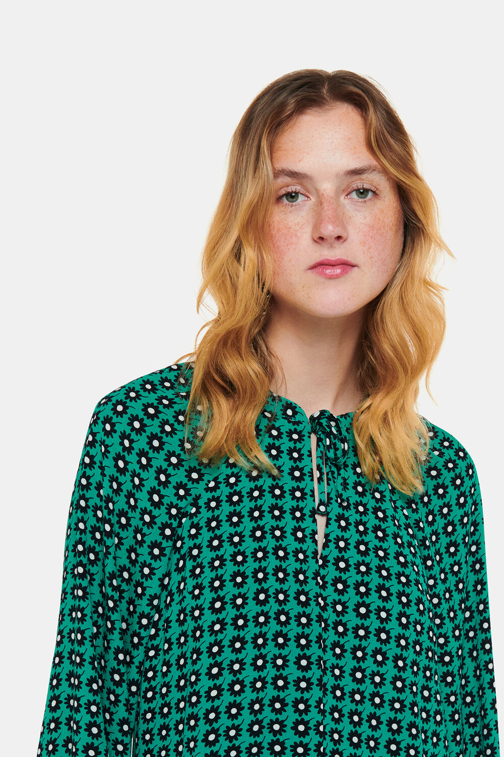 Floral Dot Flippy Dress