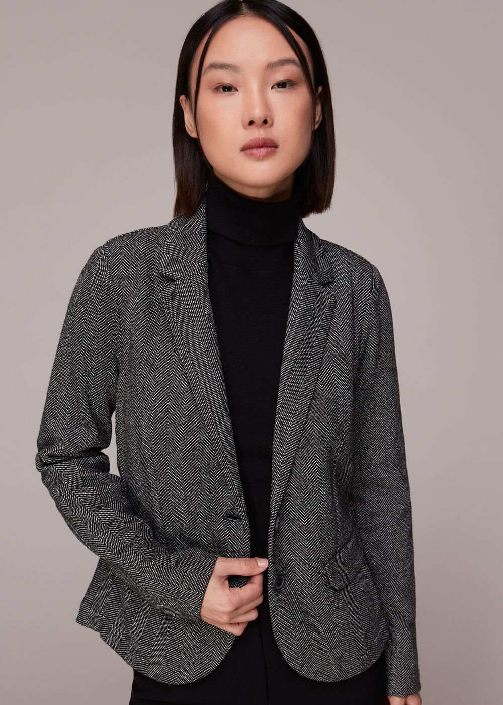 Textured Slim Jersey Jacket