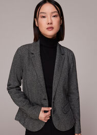 Textured Slim Jersey Jacket