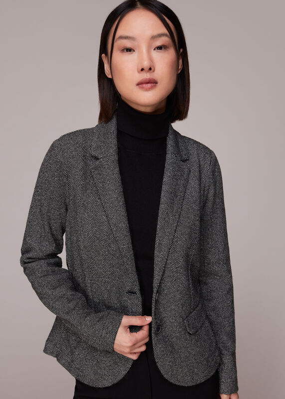 Textured Slim Jersey Jacket
