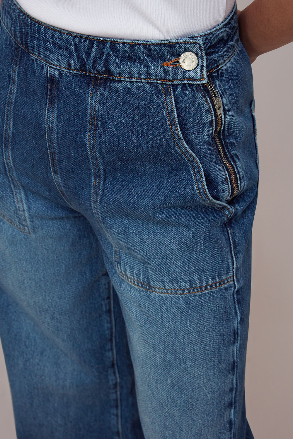 Authentic Side Zip Jean