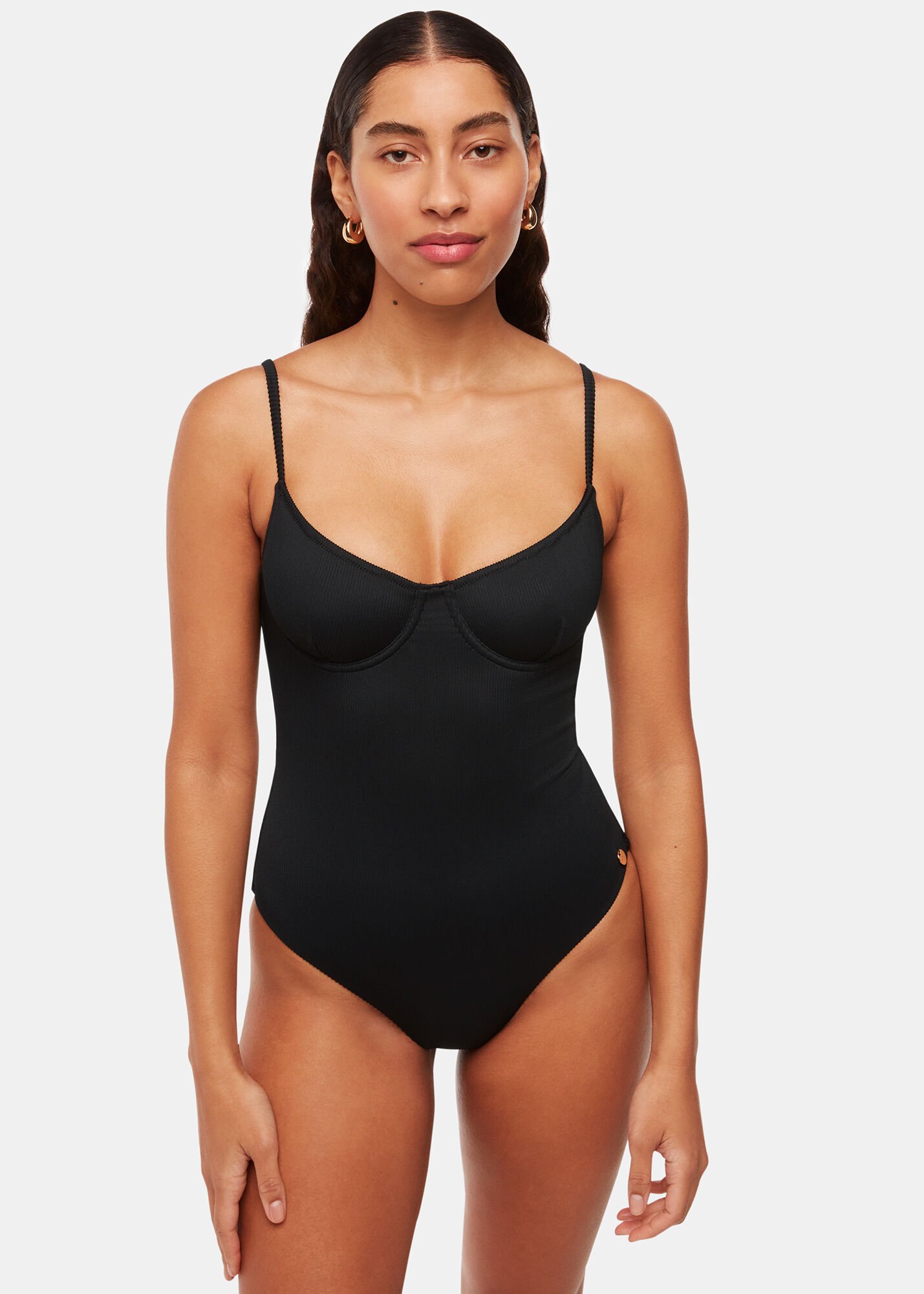 Black underwire swimsuit on sale