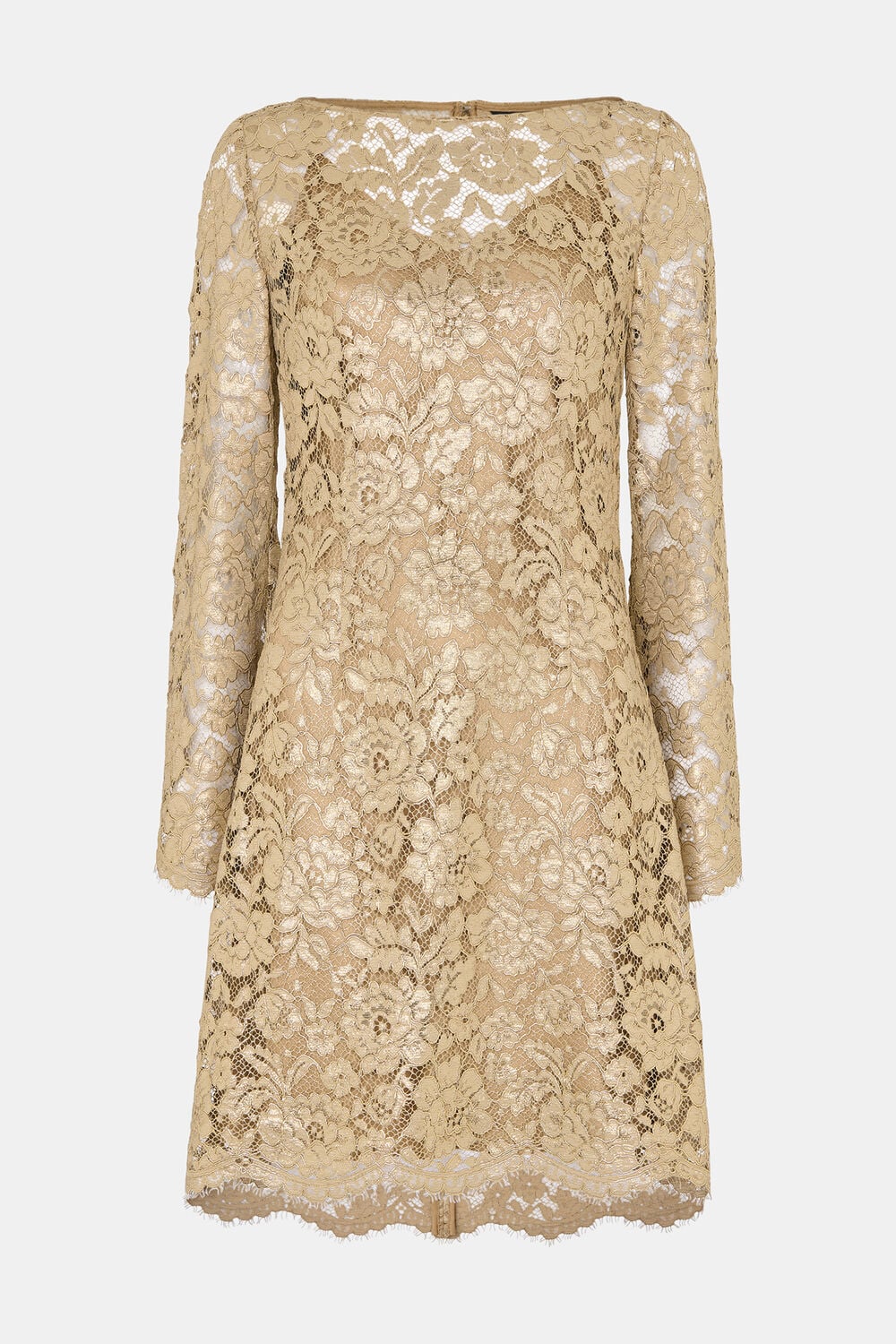Metallic Lace Mini Dress