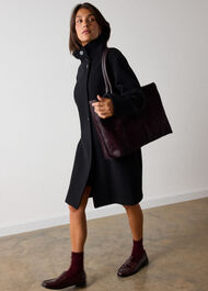Funnel Neck Cocoon Coat