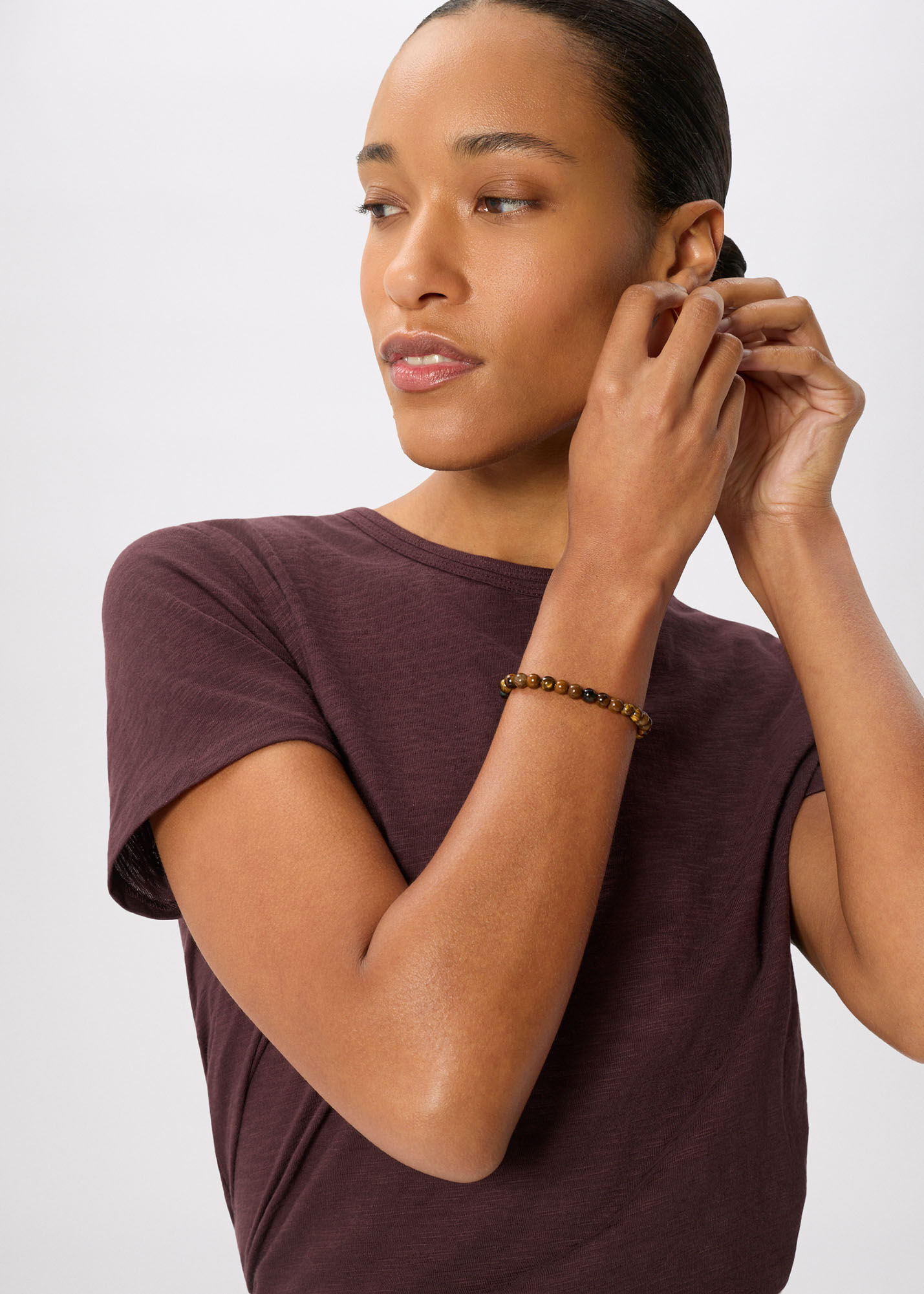 Plum Posie Double Trim Tee | WHISTLES | Whistles UK |