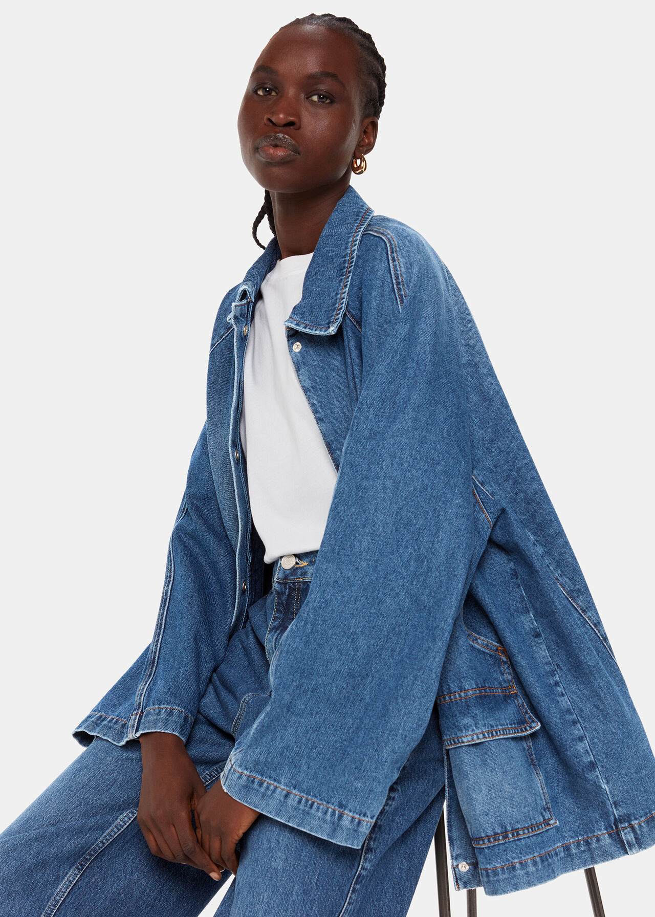 Denim Wide Leg High Waist Jean | WHISTLES