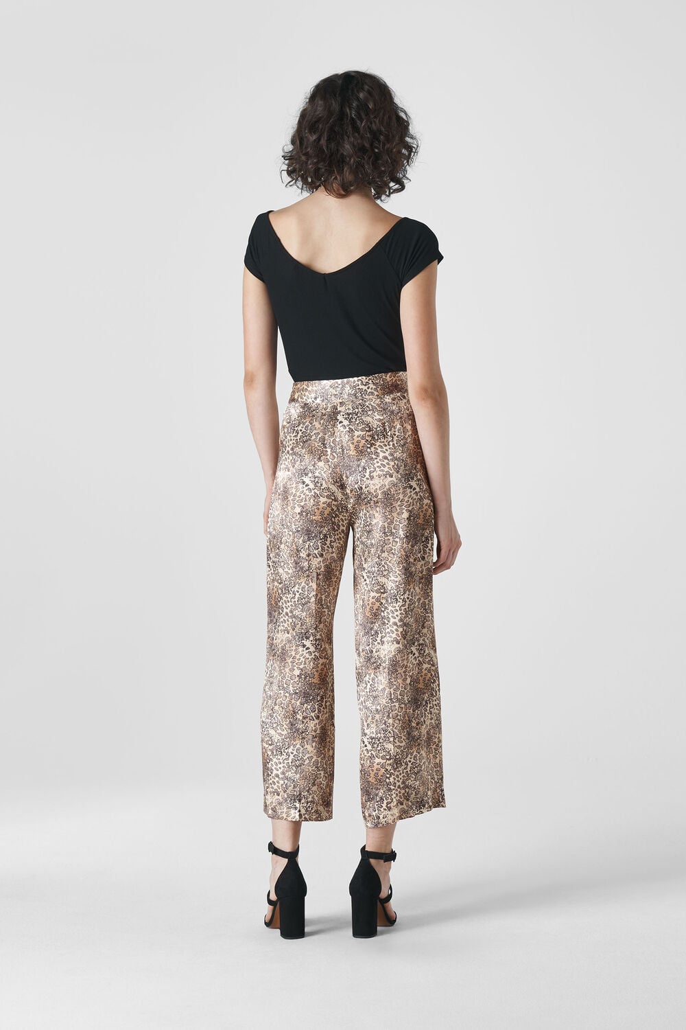 Big Cat Print Satin Trouser Multicolour