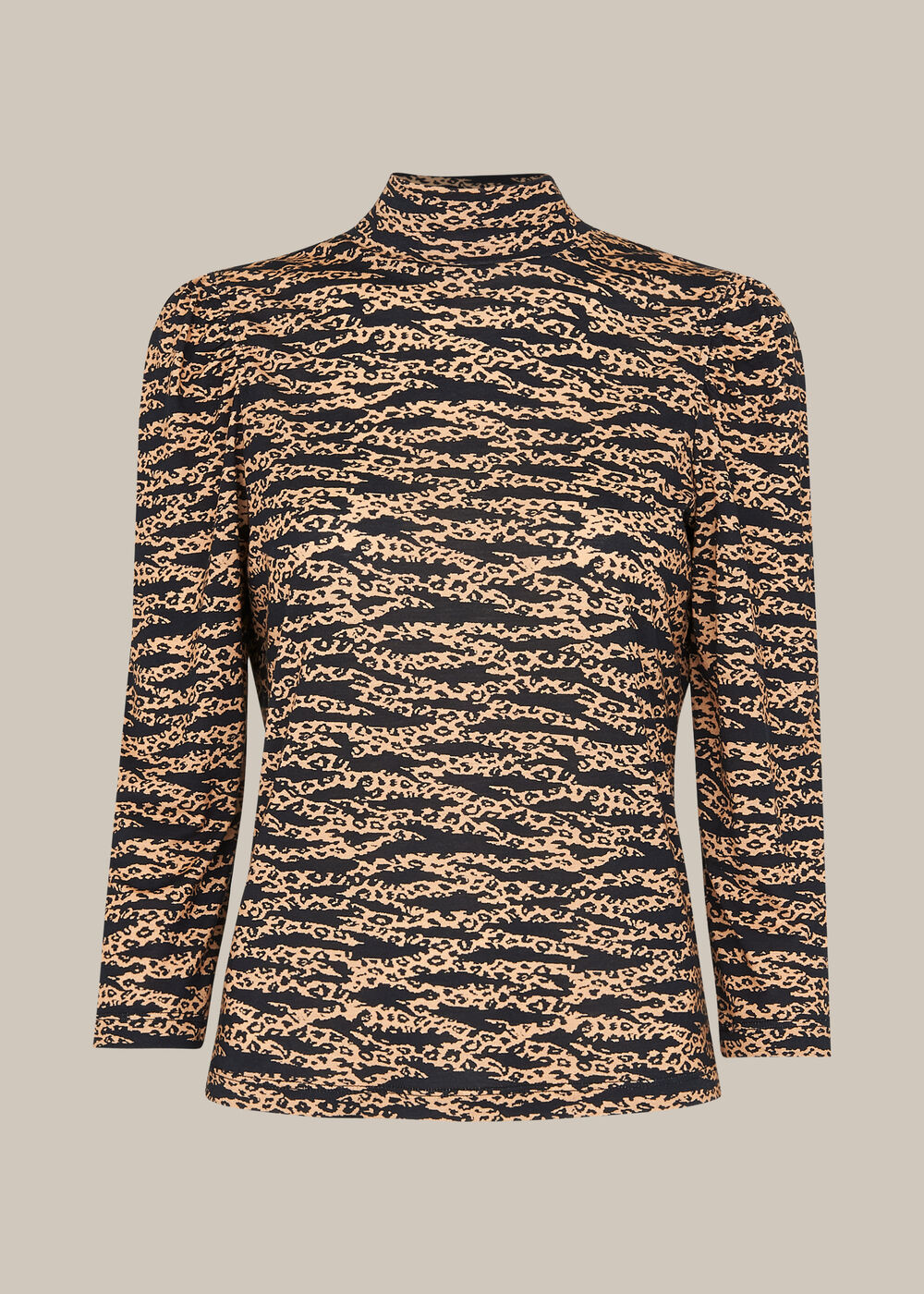 Tiger Leopard Print High Neck