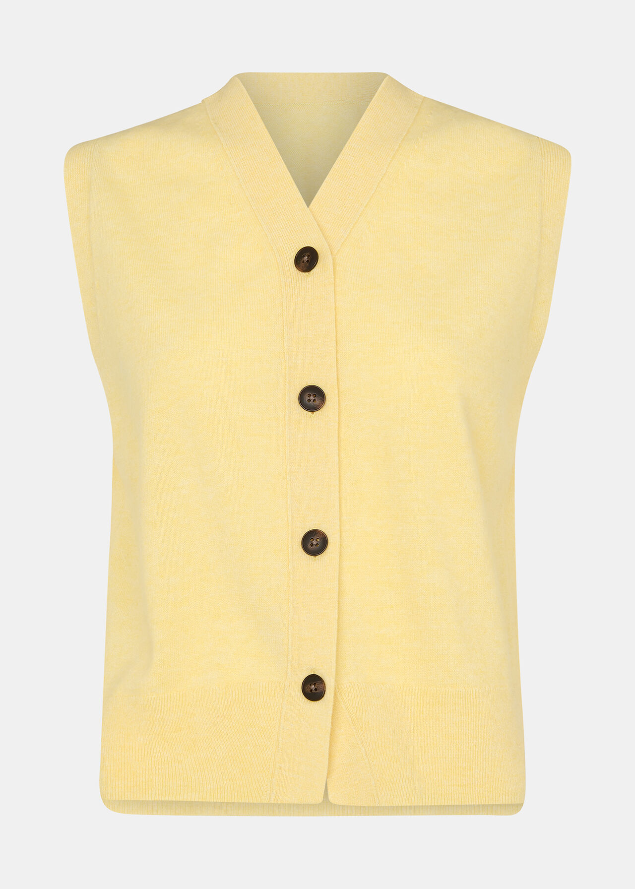 Wool V Neck Button Front Tank