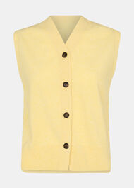 Wool V Neck Button Front Tank