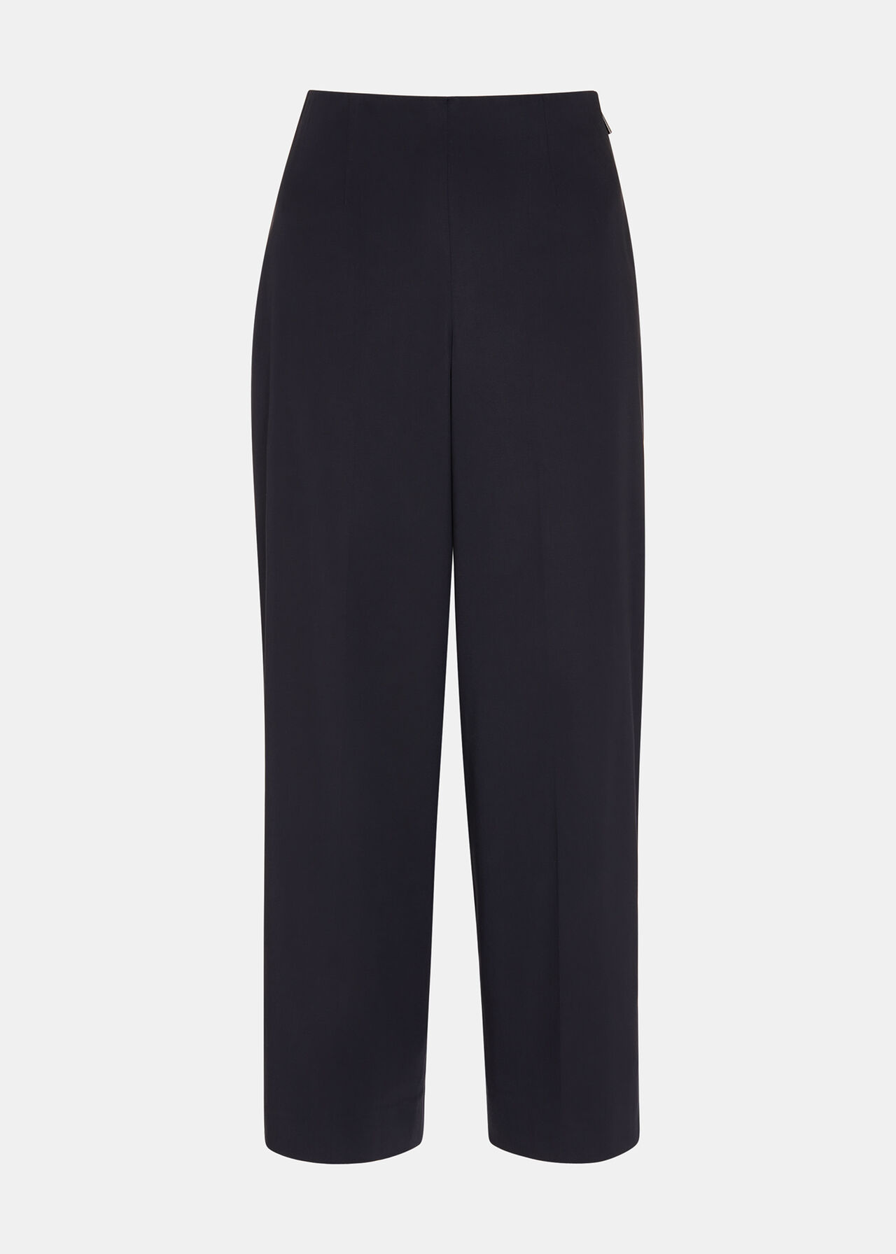 Navy Katie Cropped Trouser | WHISTLES | Whistles ROW