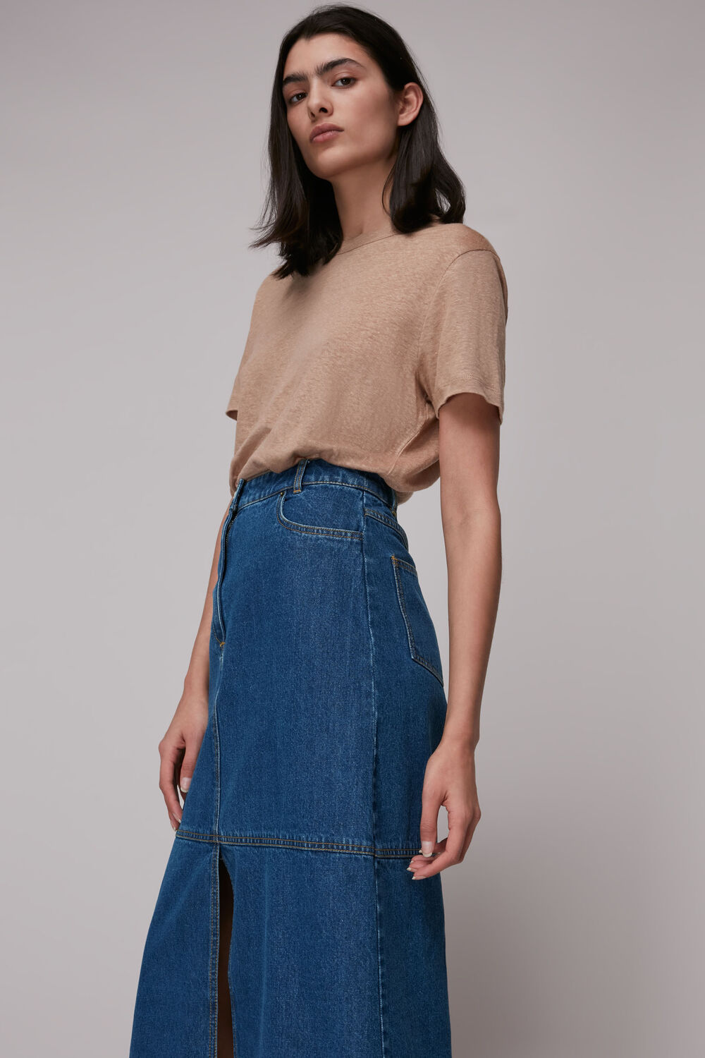 Harlow Denim Midi Skirt