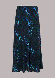 Night Cat Bias Cut Skirt