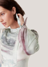 Wild Horse Print Silk Dress