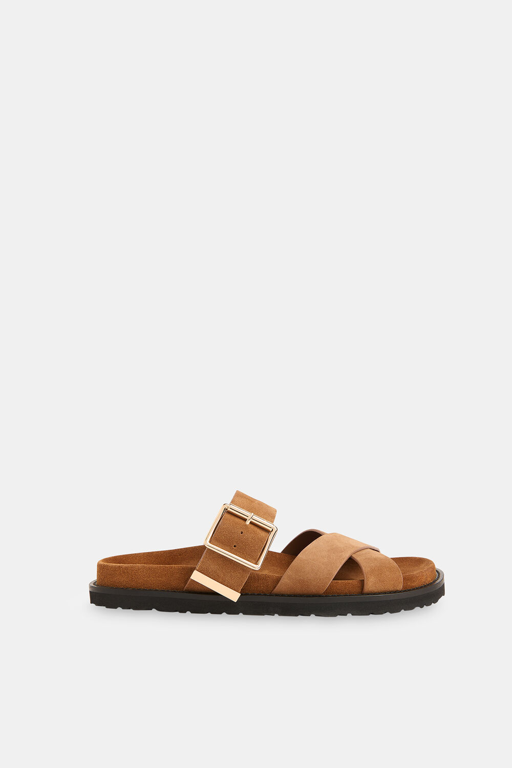 Tan Celestine Buckle Detail Slider