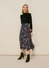 Prairie Blossom Print Skirt Blue/Multi