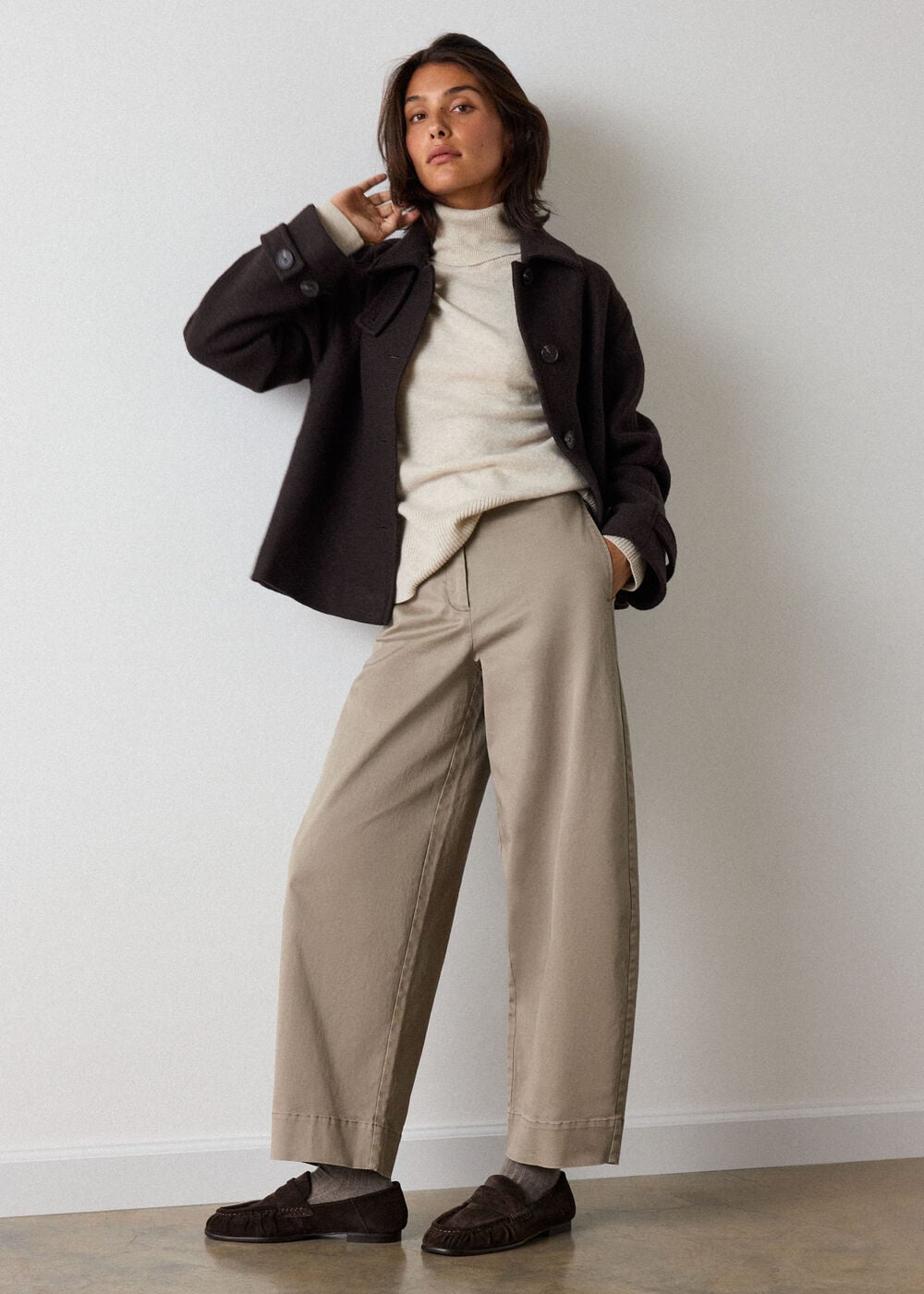 Clean Cotton Barrel Trouser