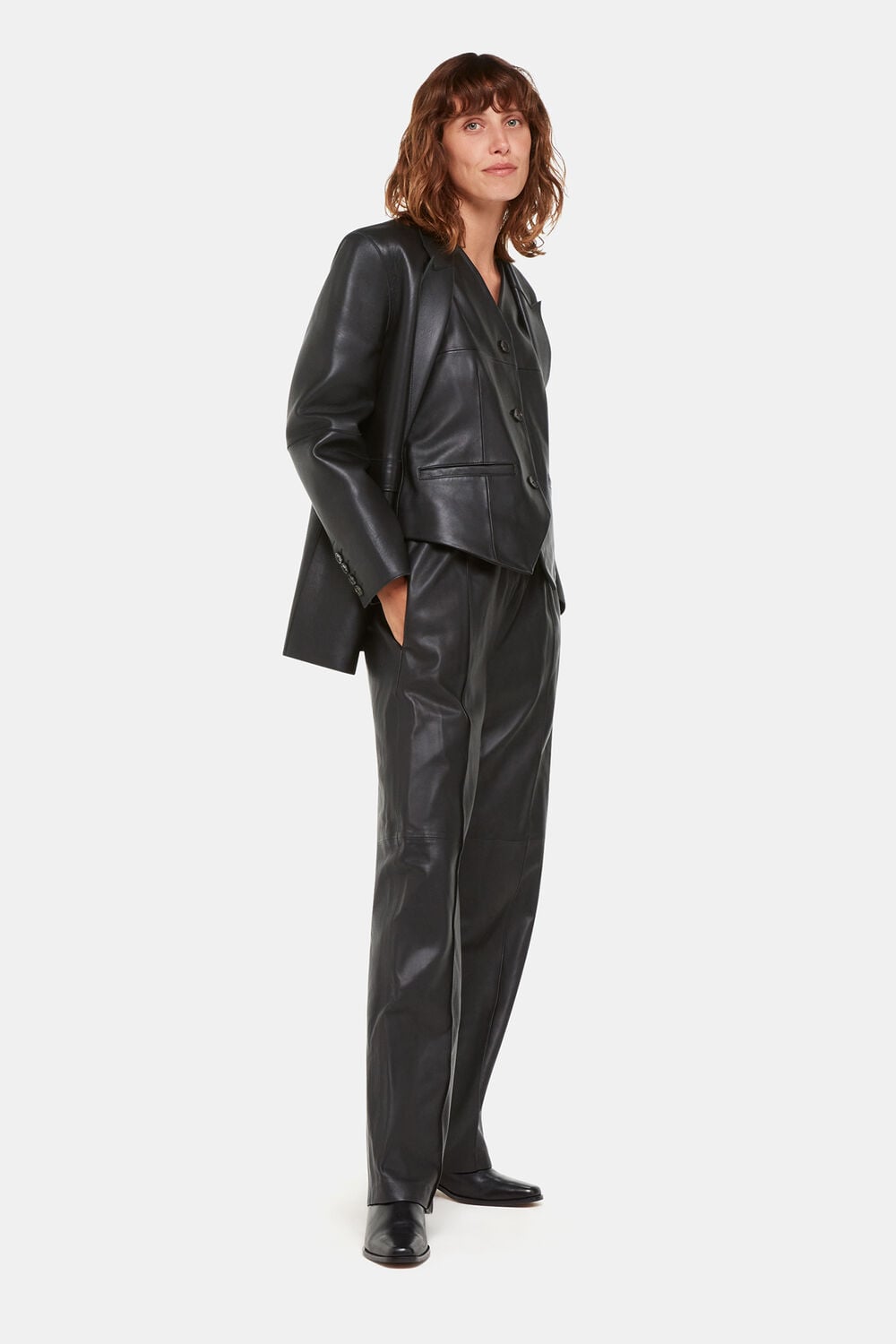 Catrin Leather Waistcoat