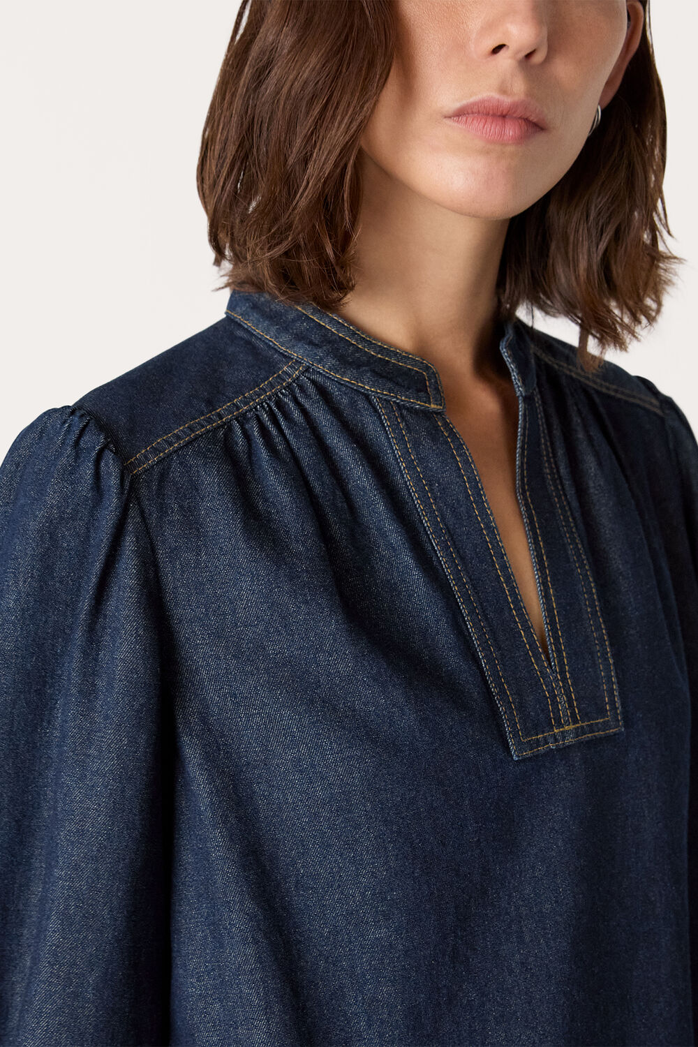 Long Sleeve Shift Mini Dress
