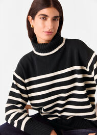 Stripe Wool Roll Neck