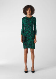 Block Floral Silk Bodycon