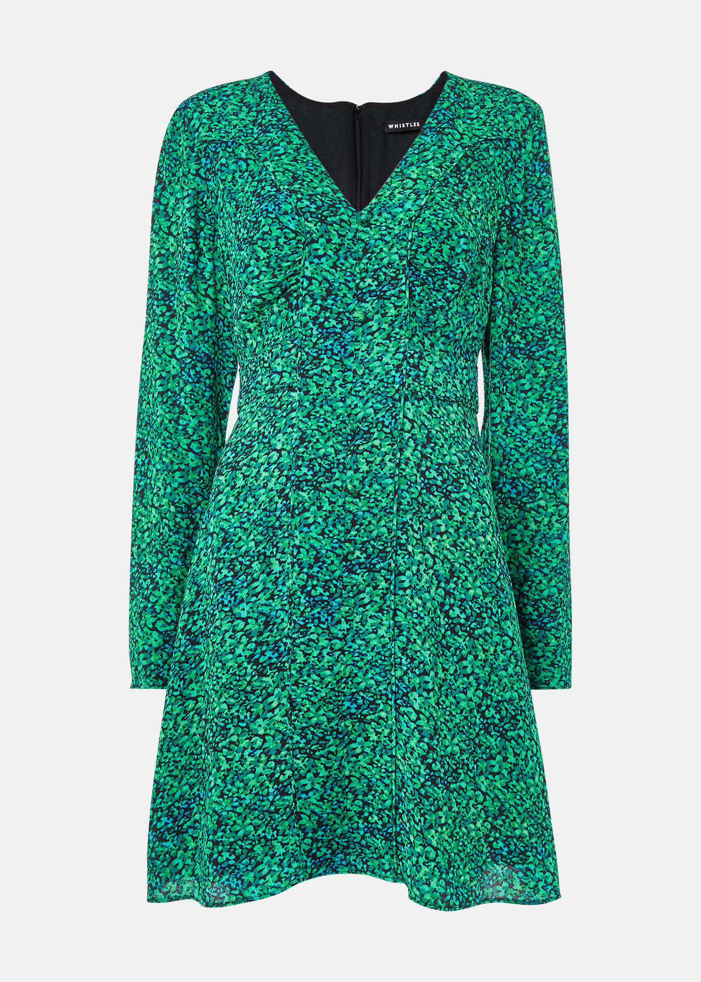 Whistles art sale floral wrap dress
