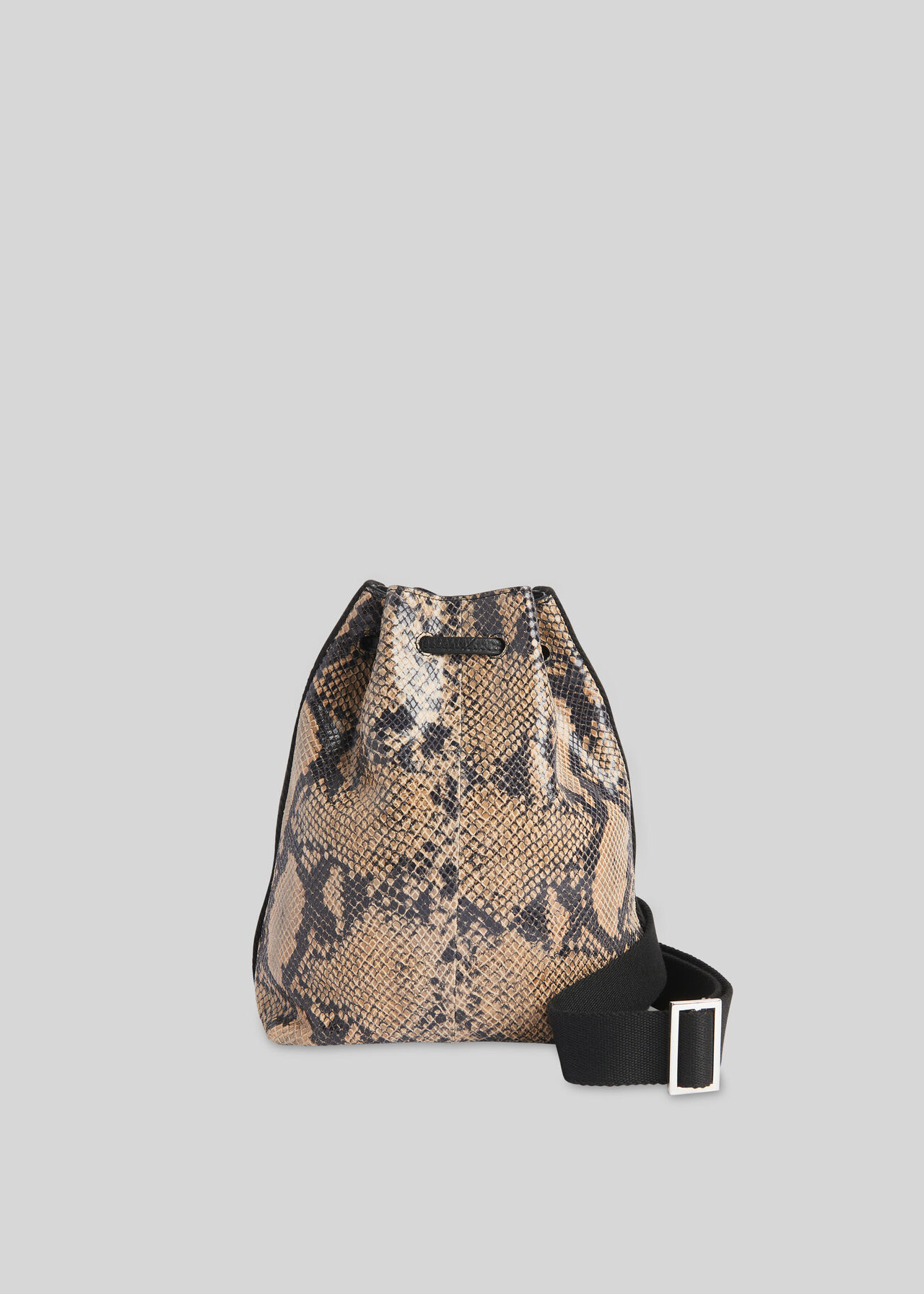 Barton Snake Soft Bucket Bag Snake Print