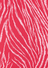 Zebra Layered Wrap Crepe Tank