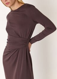 Ruched Detail Midi Dress