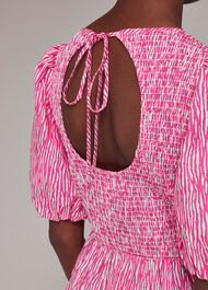 Uneven Lines Midi Dress