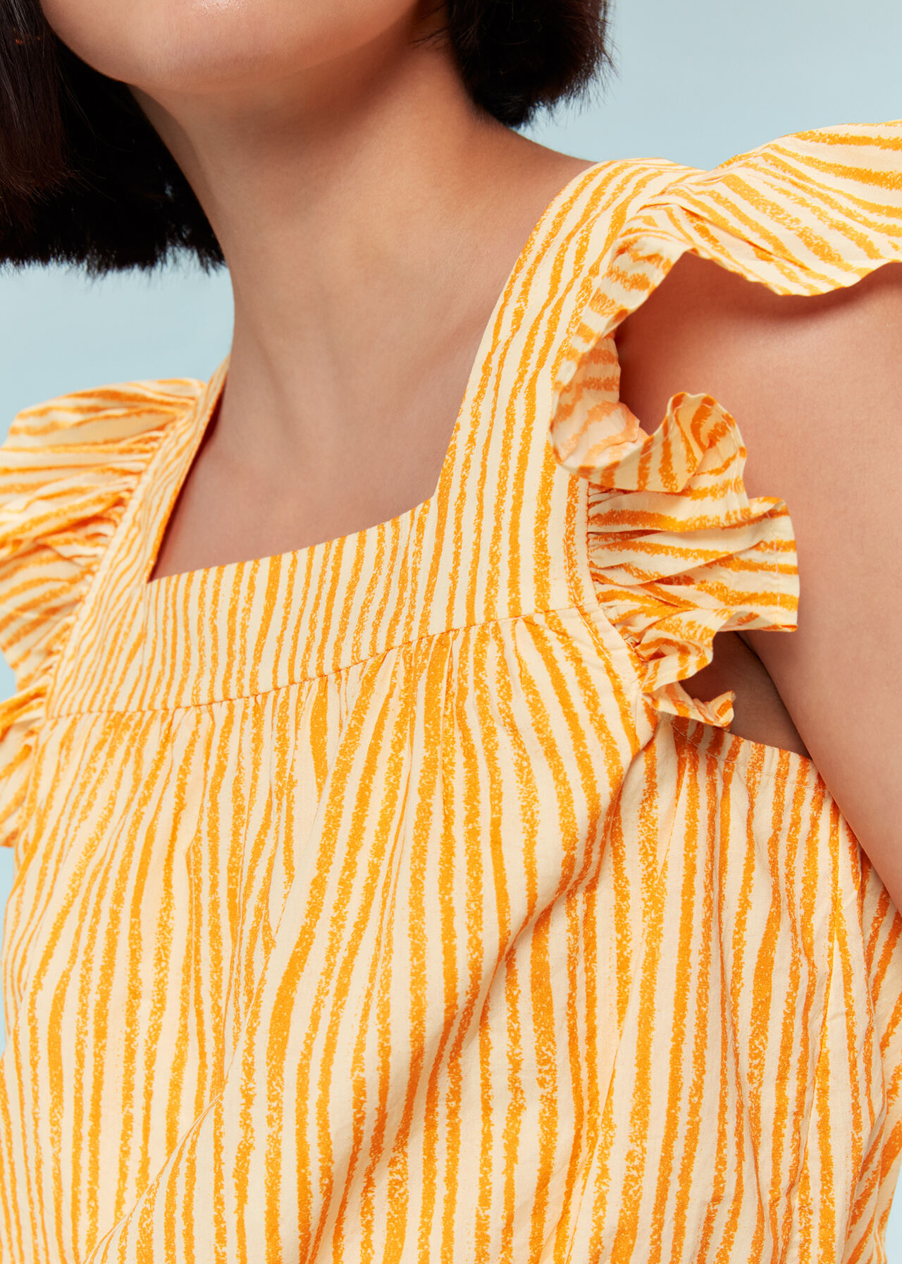 Chalk Stripe Print Top