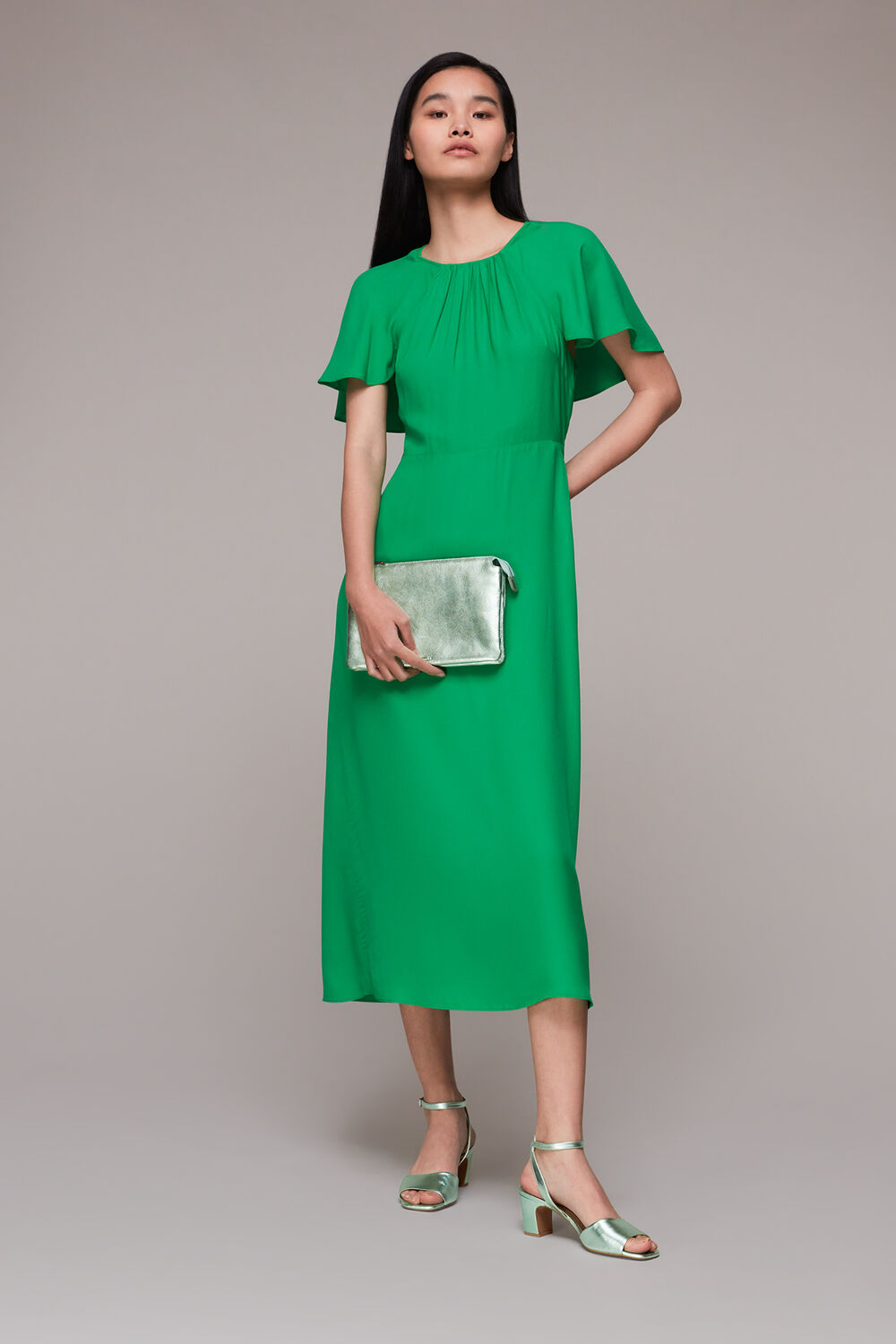 Green Emerson Block Heel Sandal