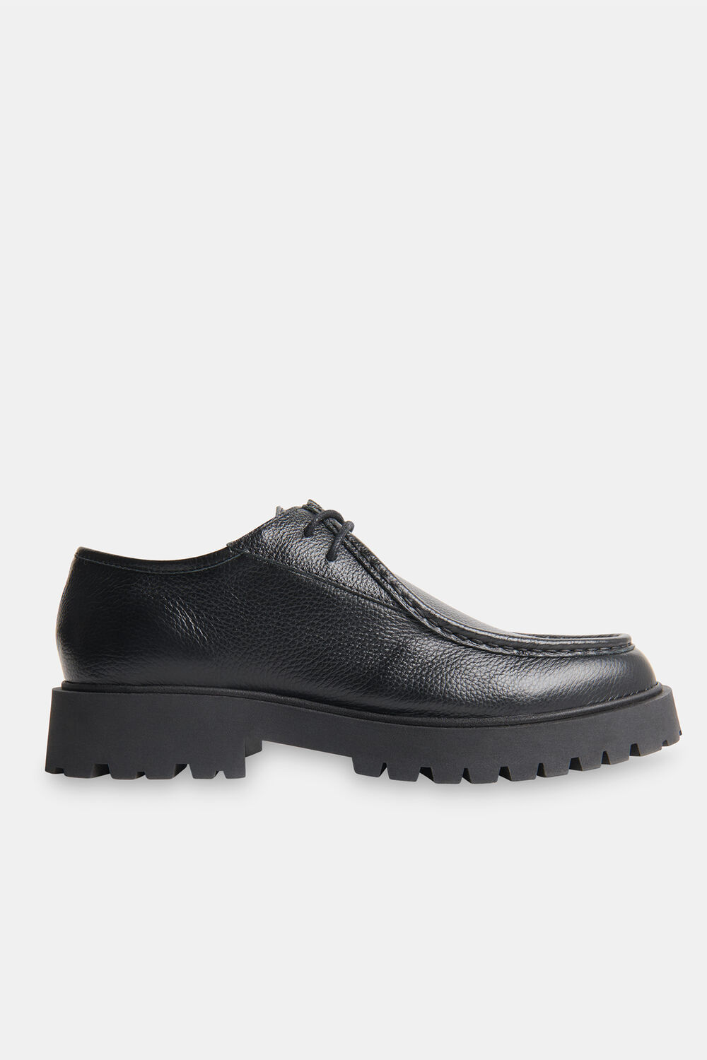 Black Chunky Lace Up Shoe