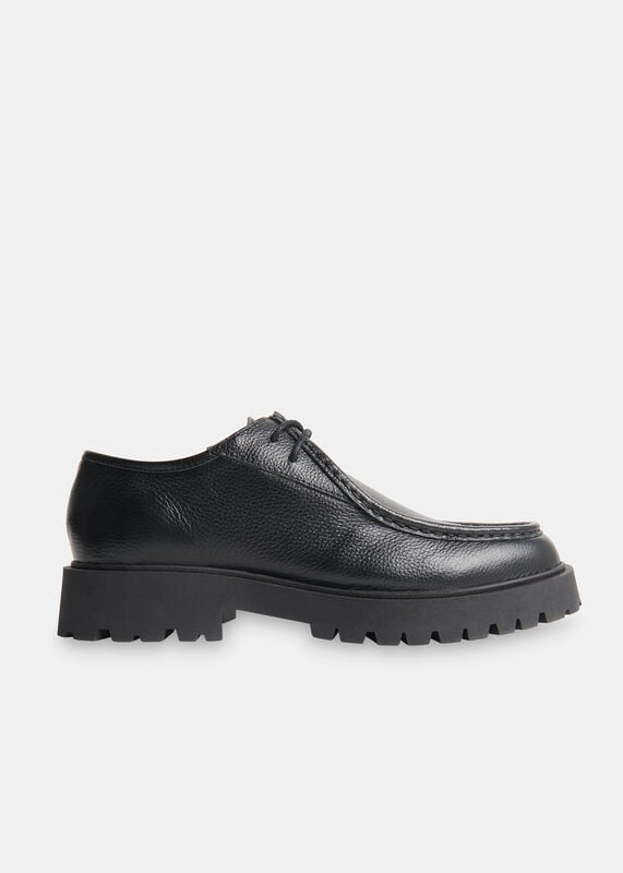 Black Chunky Lace Up Shoe