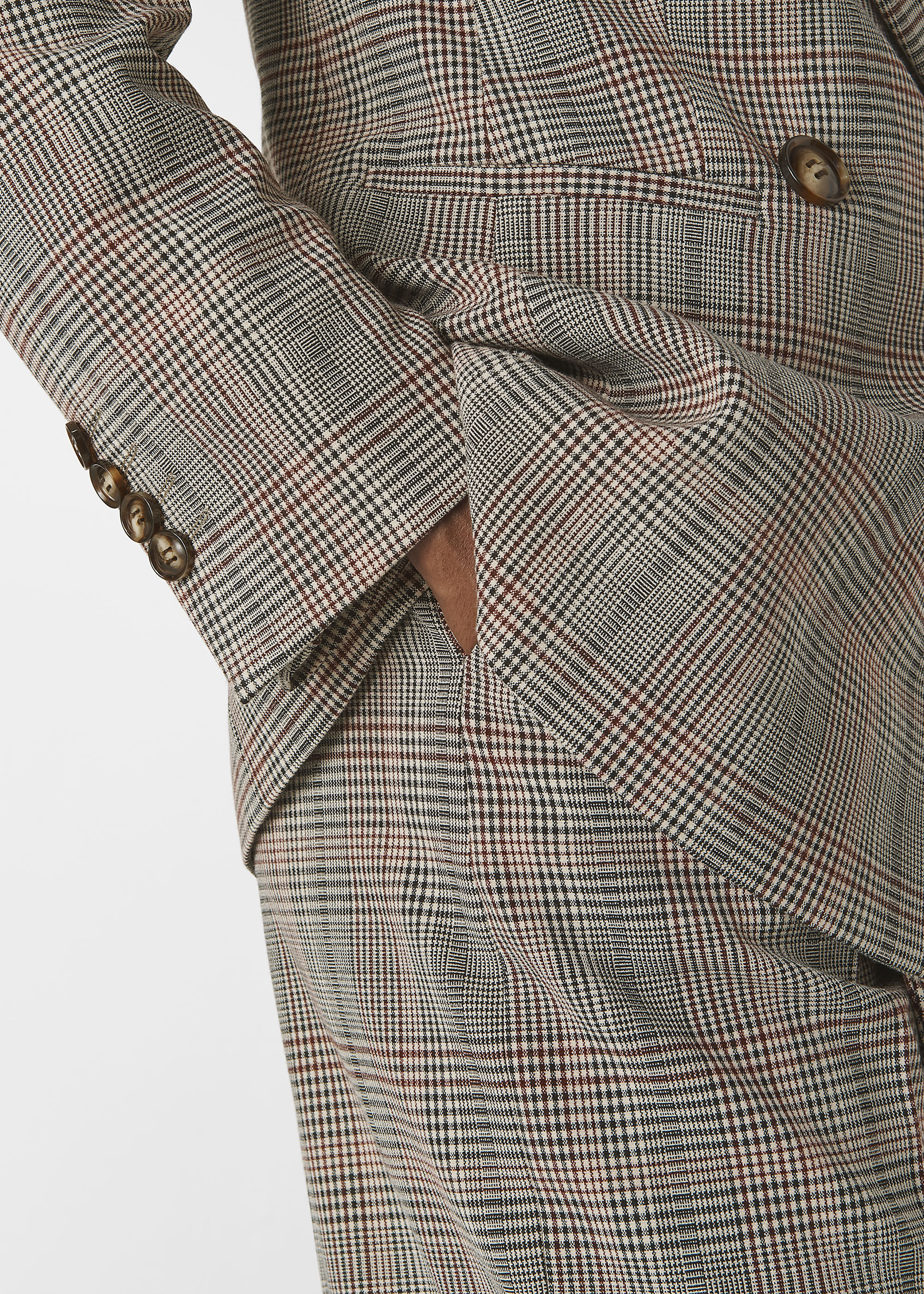 Whistles check blazer sale